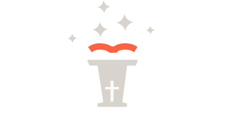 decorative illustration of preaching table