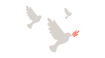 decorative illustration of a group of doves